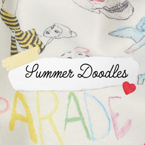 Parade Afterglow Lace-up Corset in Summer Doodles - Picture 6 of 7